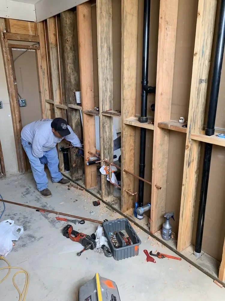 Commercial rough-in plumbing for Water Heater Replacement in Wilshire Hills